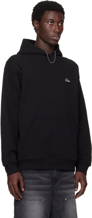Sweatshirt Dime Cursive Small Logo Hoodie Sort | DIMESU2537BLK, 1