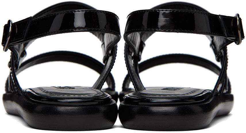 Tilbehør Manolo Blahnik Manolo Blahnik Memaar Patent Leather Sandals Sort | 123-2193, 1
