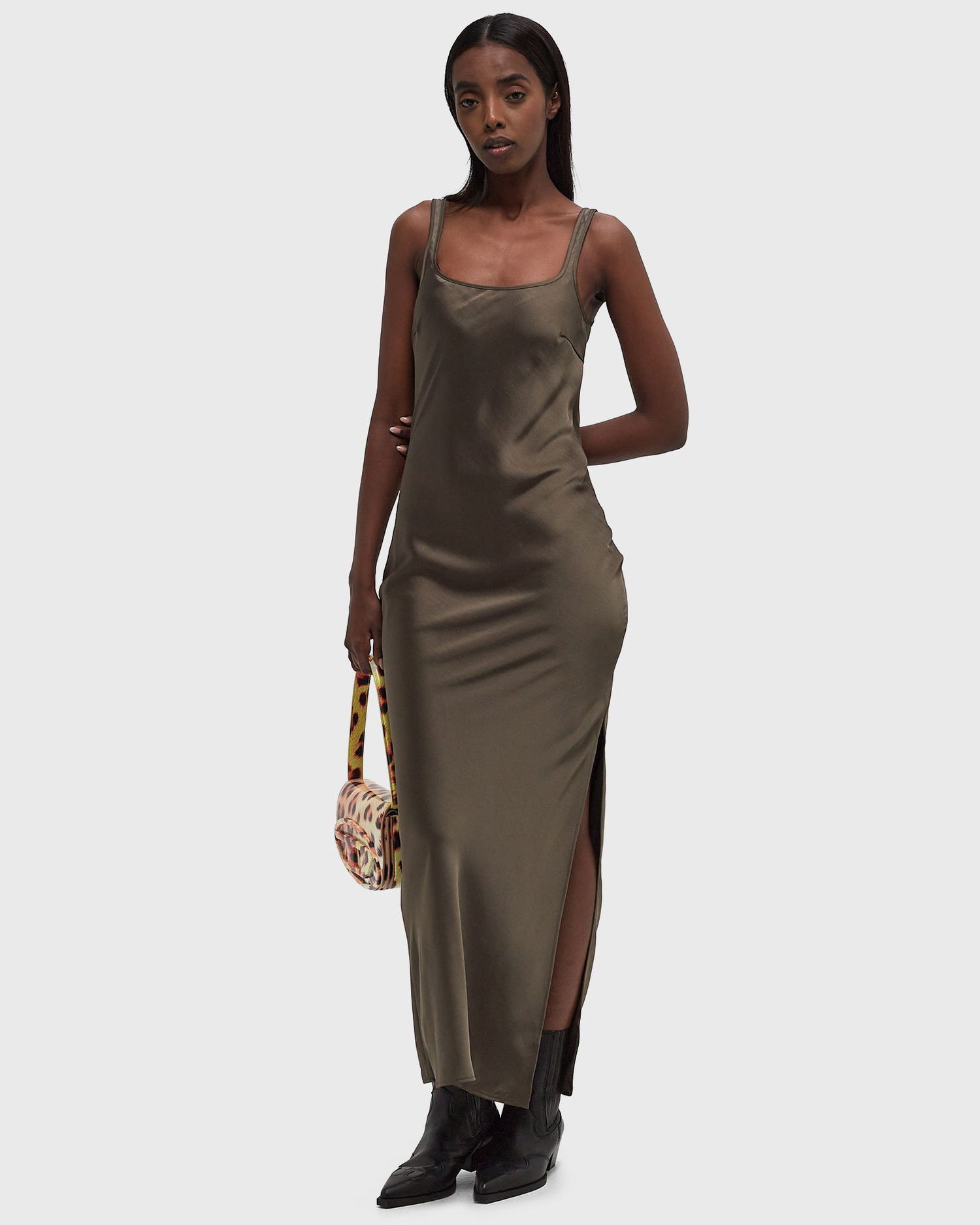 Kjole Samsoe Samsoe Sunna Slim Fitting Dress Orange | F23100173, 1