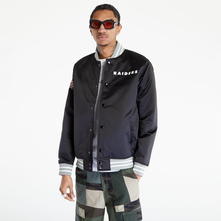 Bomberjakke Mitchell & Ness Heavyweight Satin Jacket Sort | OJBF3413-ORAYYPPPBLCK, 0