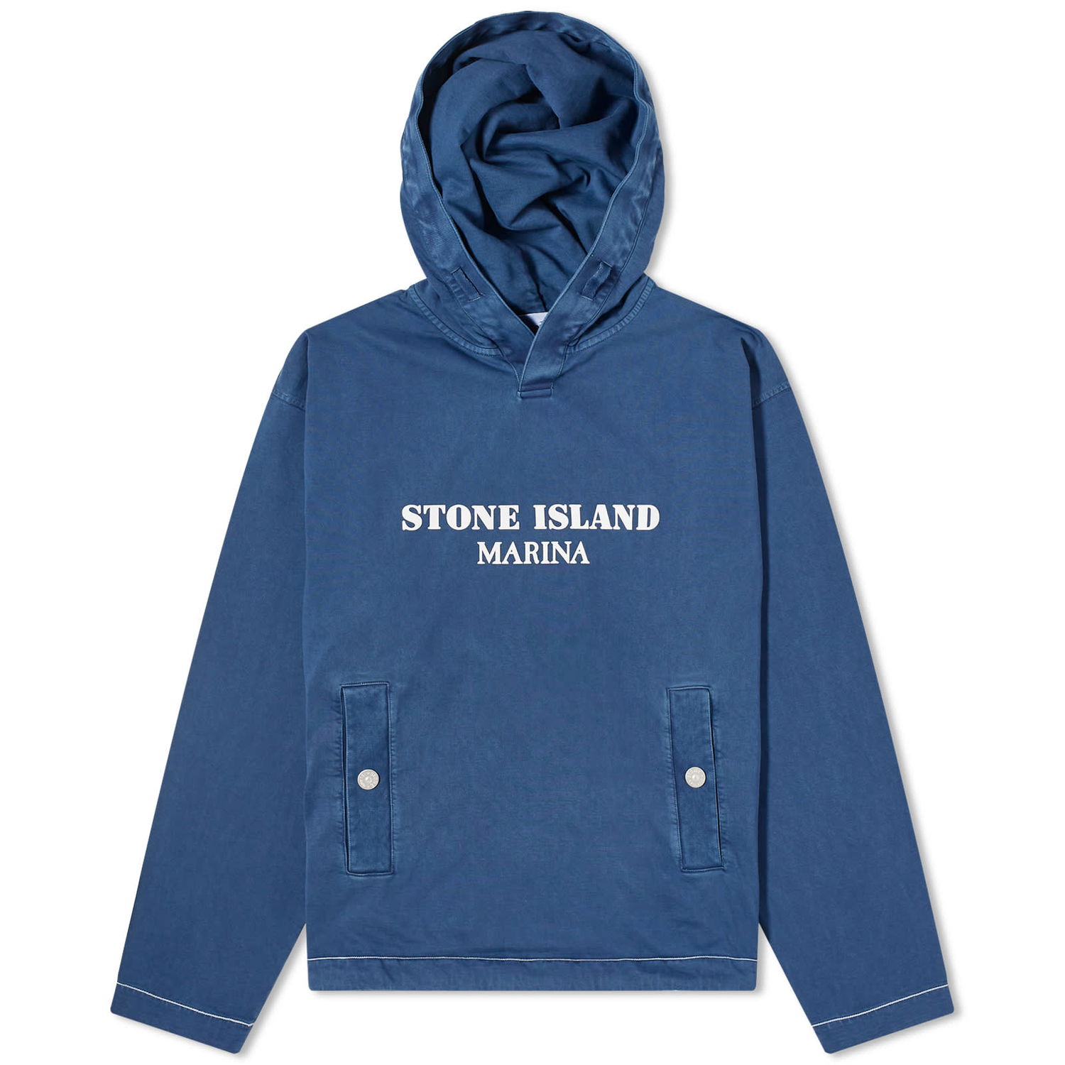 Sweatshirt Stone Island Marina Logo Hoodie Mørkeblå | 8015615X2-V0127, 0