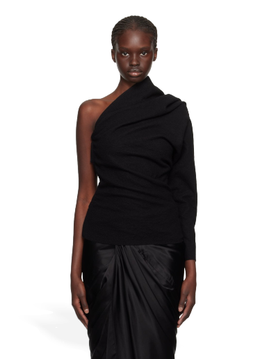 T-shirt Rick Owens One Sleeve T-Shirt Sort | RO02C1257 WN