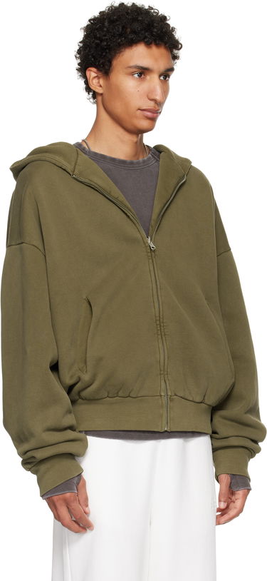Sweatshirt Entire Studios Entire Studios Thermal Zip-Up Hoodie Grøn | ES2488MI, 4