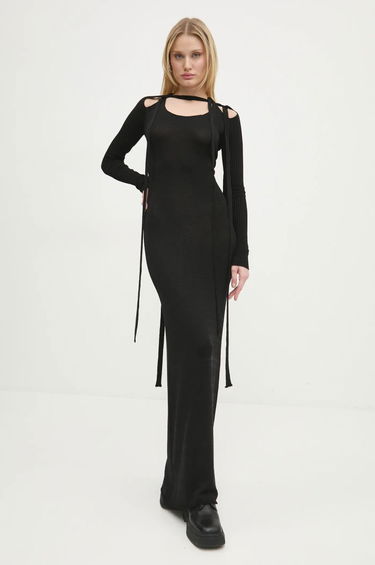 Kjole Y/PROJECT Multiscarf Long Sleeve Maxi Dress Sort | 106DR008, 1
