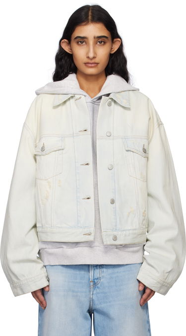 Jakke Acne Studios Acne Studios Relaxed Cropped Denim Jacket Blå | A90639-, 0