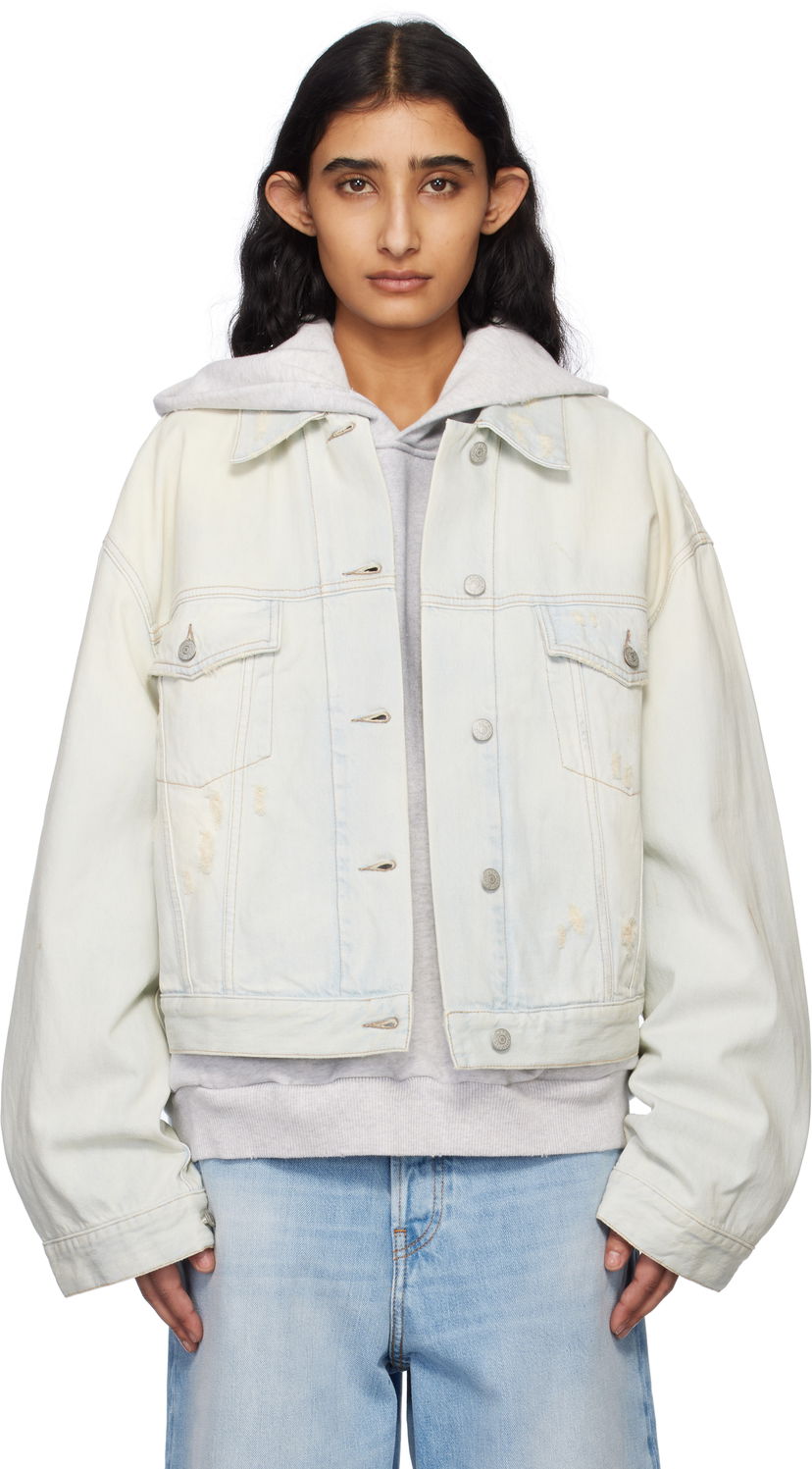Jakke Acne Studios Acne Studios Relaxed Cropped Denim Jacket Blå | A90639-