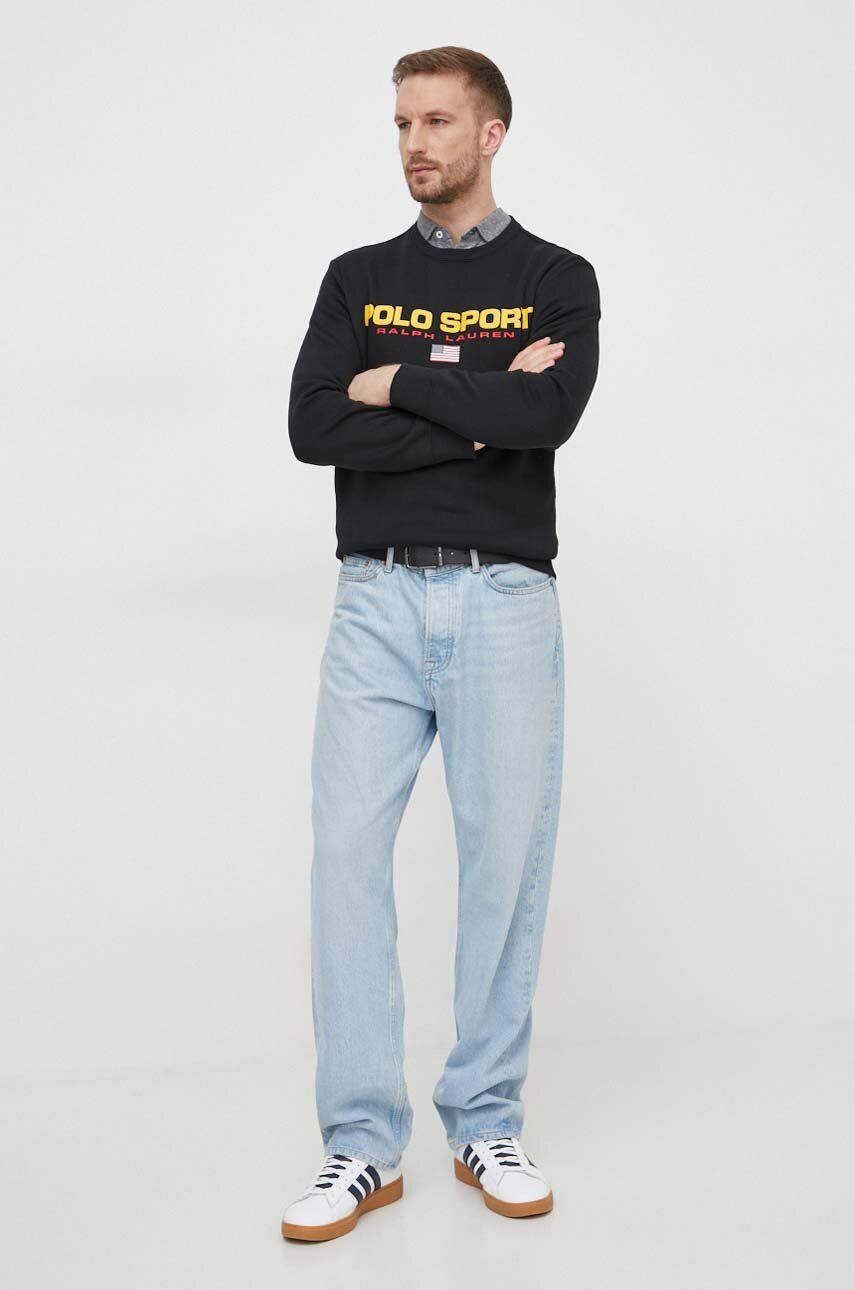 Sweatshirt Polo by Ralph Lauren Black Printed Sweatshirt Sort | 710835770, 1
