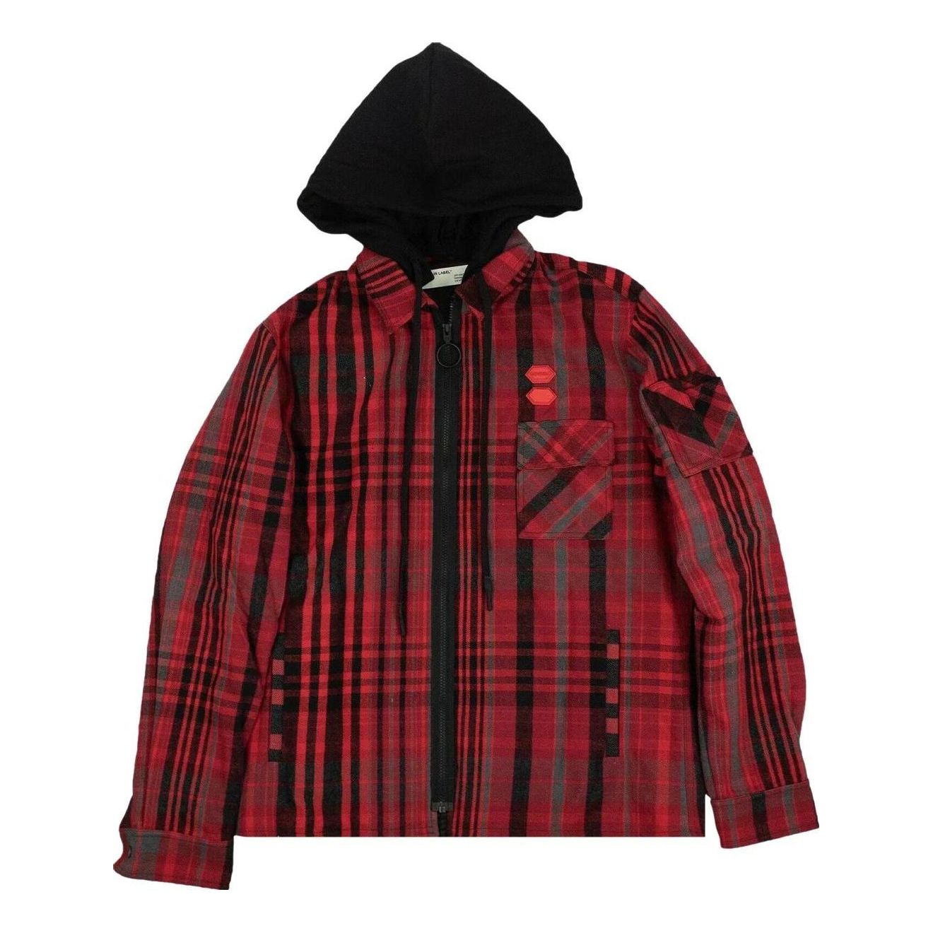 Skjorte Off-White Layered Flannel  Shirt Rød | OMGA061E19E230022010, 0