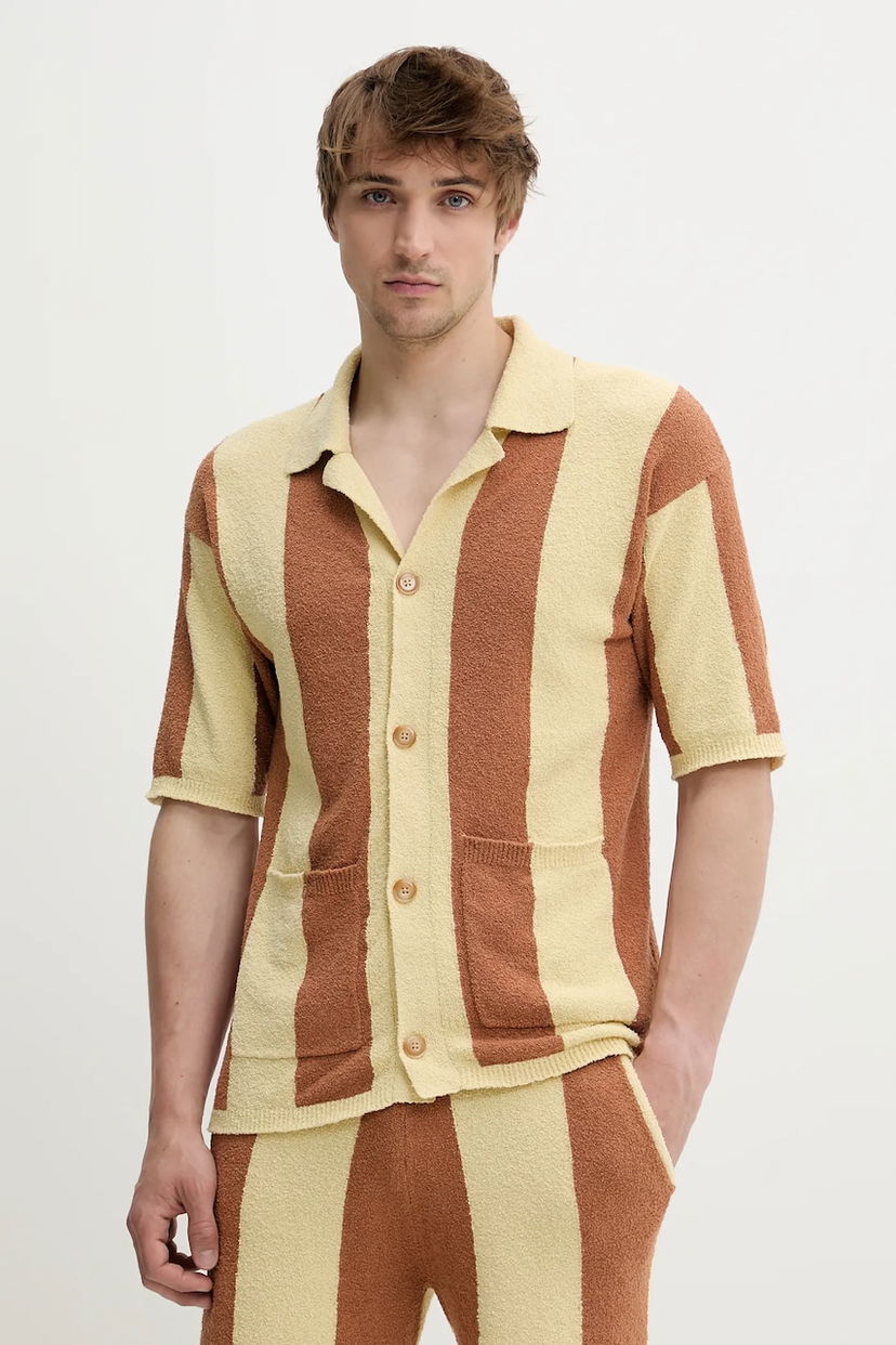 Skjorte Nanushka Nanushka Jeff Regular Fit Striped Shirt Flerfarvet | NM25SSTP10711