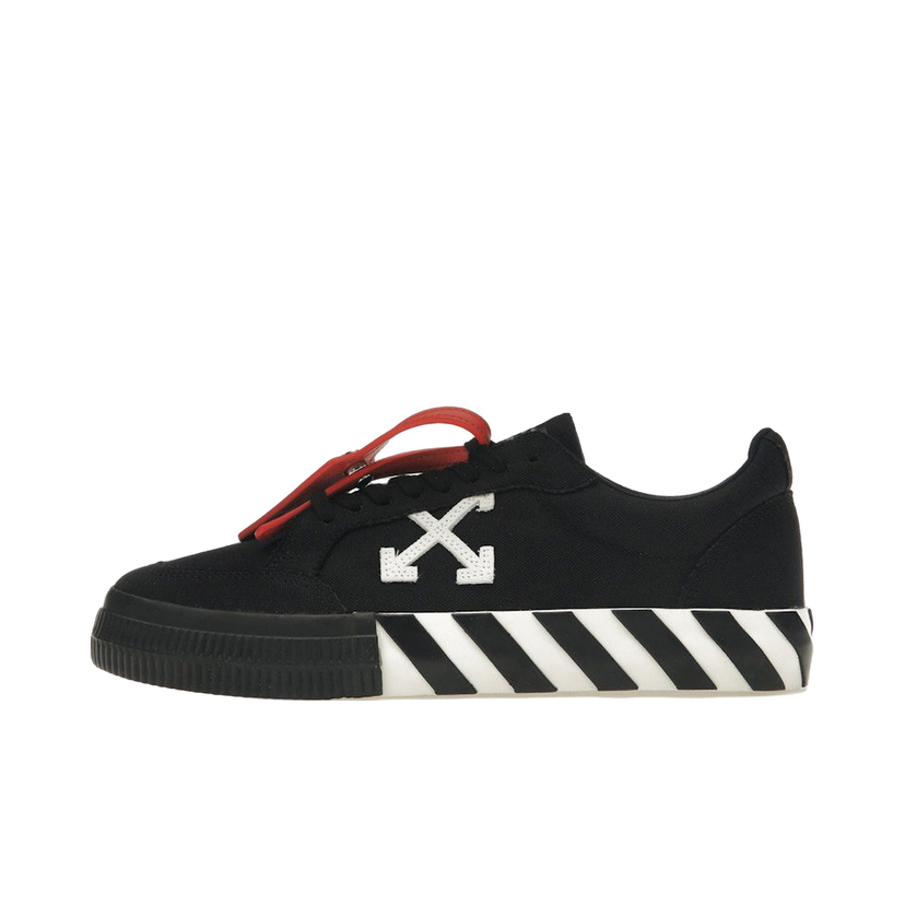 Sneakers og sko Off-White Vulcanized Low Canvas Black White Sort | OMIA085C99FAB0061001