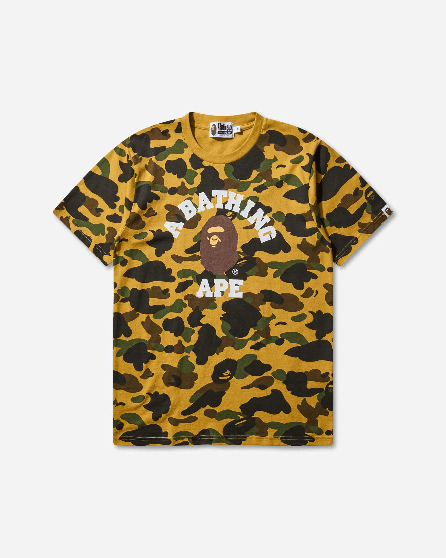 T-shirt BAPE 1st Camo College T-Shirt Gul | 1L80109008 YELLOW, 1