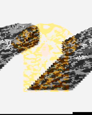 T-shirt BAPE 1st Camo College T-Shirt Gul | 1L80109008 YELLOW, 1