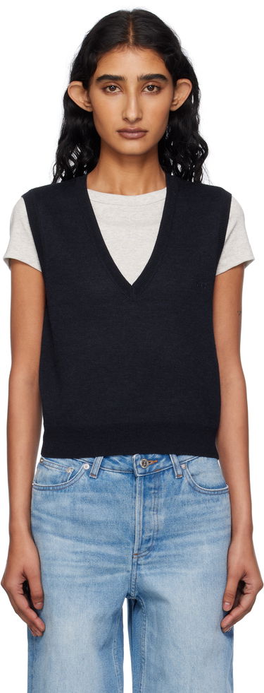 Sweater A.P.C. A.P.C. Lise Knit Vest Mørkeblå | WVBEE-F22329, 0