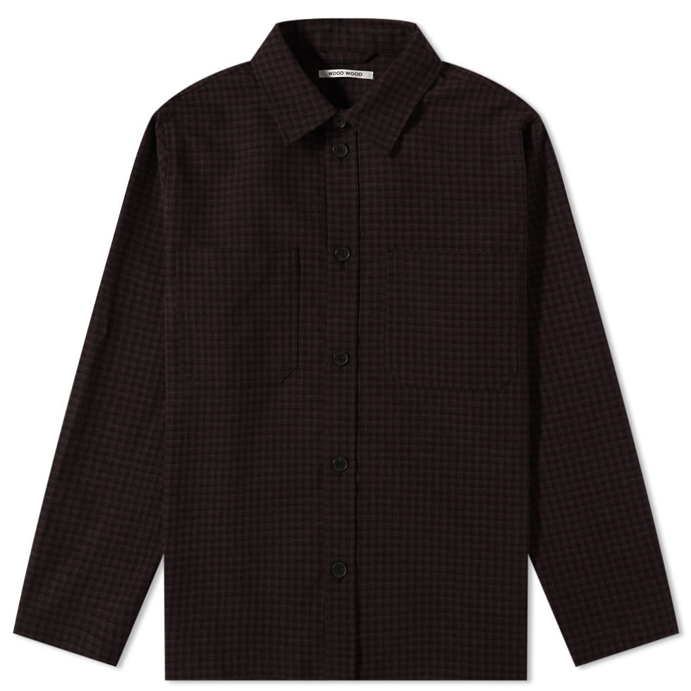 Jakke WOOD WOOD Clive Wool Overshirt Brun | 12245305-5278-2005, 0