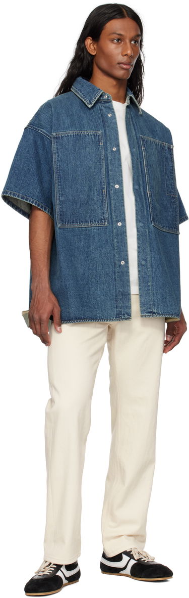 Skjorte Jil Sander Jil Sander Patch Pocket Denim Overshirt Blå | J47DL0168_J45291, 3