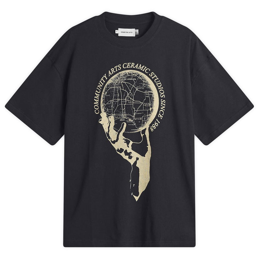 T-shirt Honor The Gift Honor Ceramic Studio Community Arts Graphic T-Shirt Sort | HTG250345-BLK