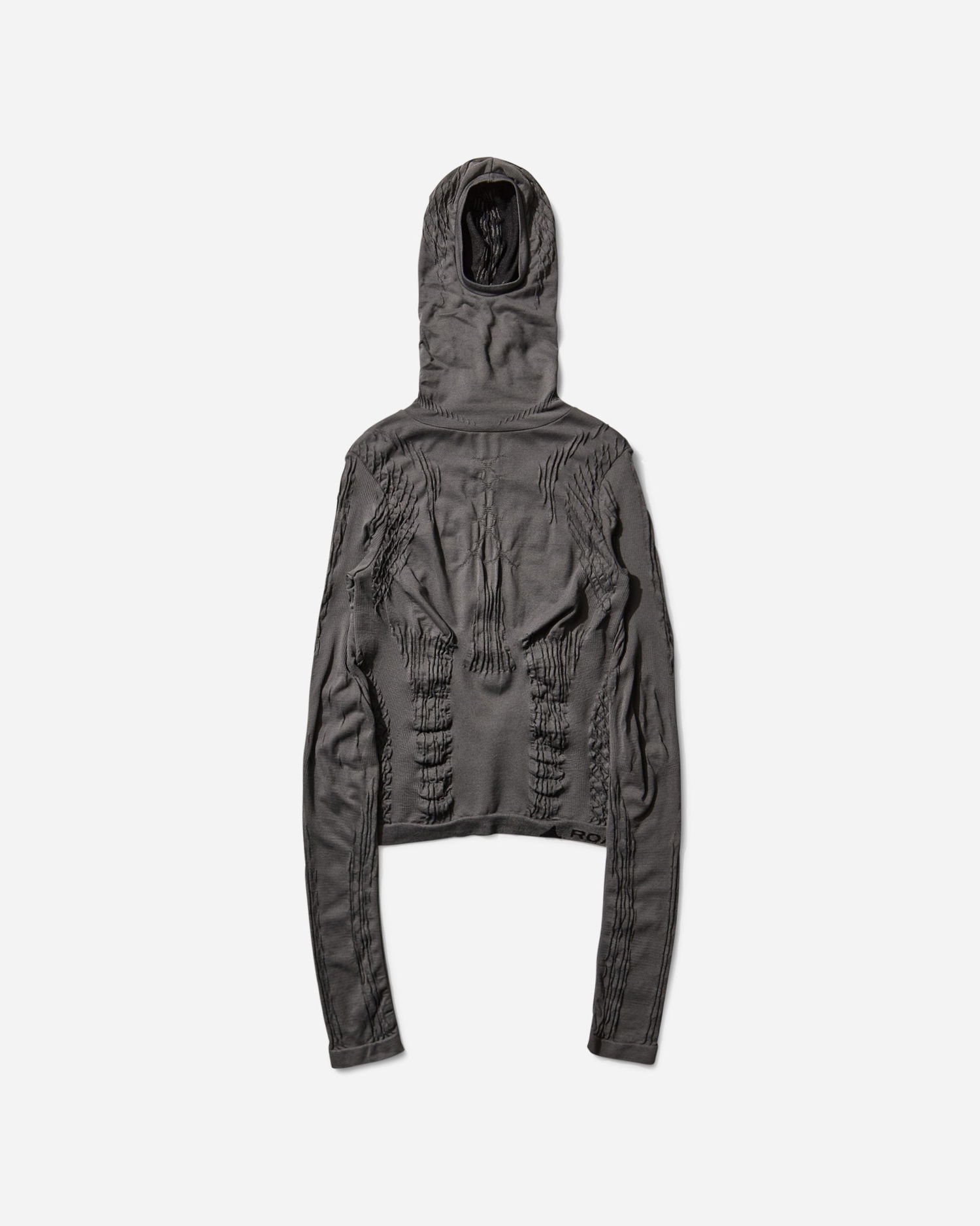 Sweatshirt ROA Seamless Knit Cropped Hoodie Grå | RBWW054YA20 GRY0001, 1