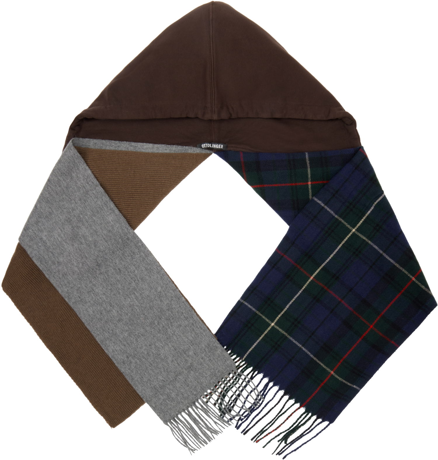 Tørklæde Ottolinger Ottolinger Deconstructed Hoodie Scarf Brun | 129-902828-01, 0
