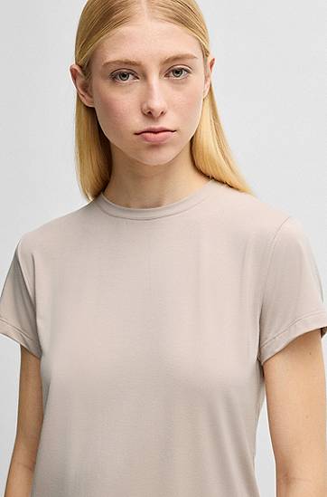 T-shirt BOSS BOSS Stretch Jersey Pyjama T-Shirt Beige | 50543334, 1