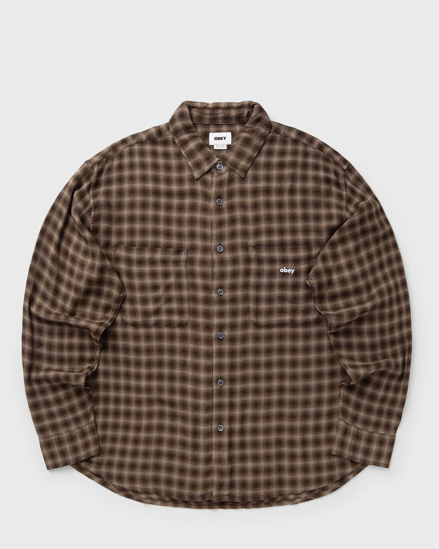 Skjorte OBEY Obey Clarence Woven Shirt Brun | 181200416-BKM, 0