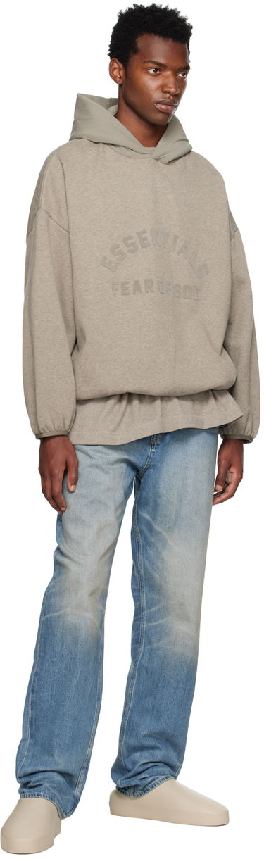 Sweatshirt Fear of God Core Collection Nylon Fleece Hoodie Heather Grey/Dust Grå | 202SU244311F, 4