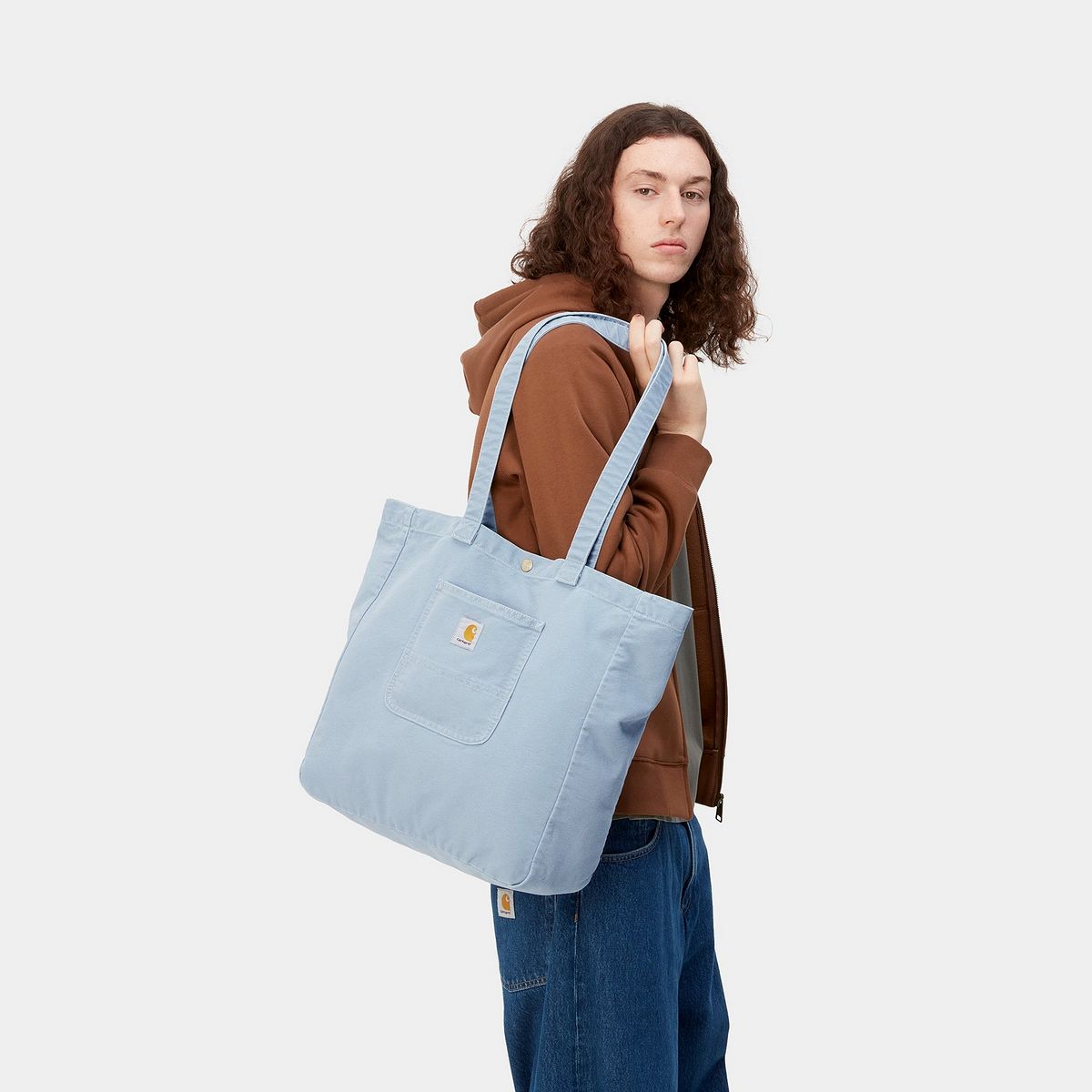 Mulepose Carhartt WIP Bayfield Tote "Mirror stone washed" Blå | I031403_1NK_06, 1