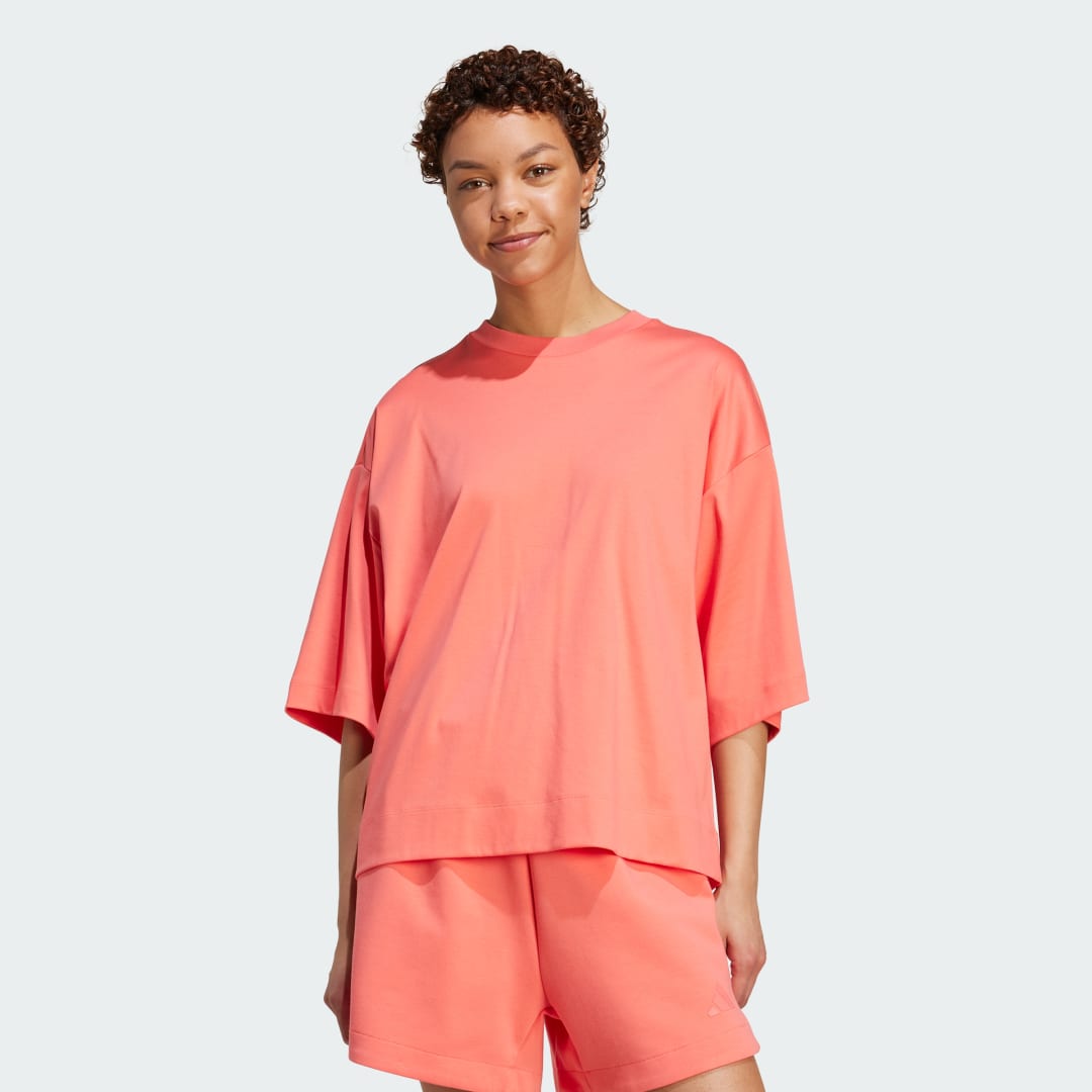 T-shirt adidas Performance ALL SZN Soft Lux Relaxed Fit T-Shirt Lyserød | KD9769, 0