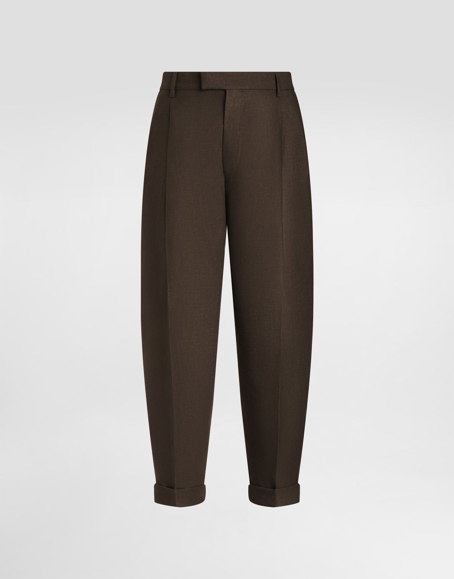 Bukser Dolce & Gabbana Dolce & Gabbana Linen Turned-Up Cuff Pants Brun | GP114TFU4MCM3977, 0