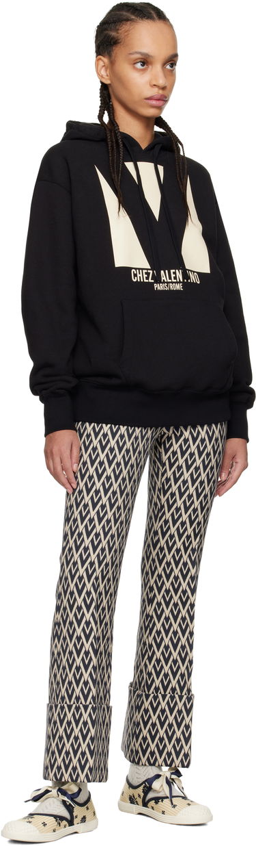 Sweatshirt Valentino Valentino 'Chez Valentino' Print Cotton Hoodie Sort | 6B3MF24I960, 4
