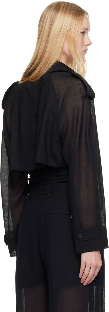 Trenchcoat Helmut Lang Helmut Lang Cropped Trench Coat Sort | P01HW101, 2