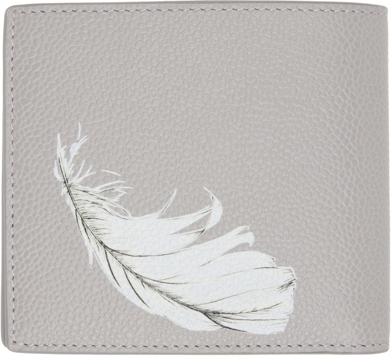 Tegnebog Thom Browne Thom Browne Billfold Wallet with Feather Print Grå | MAW023A-E1353, 1