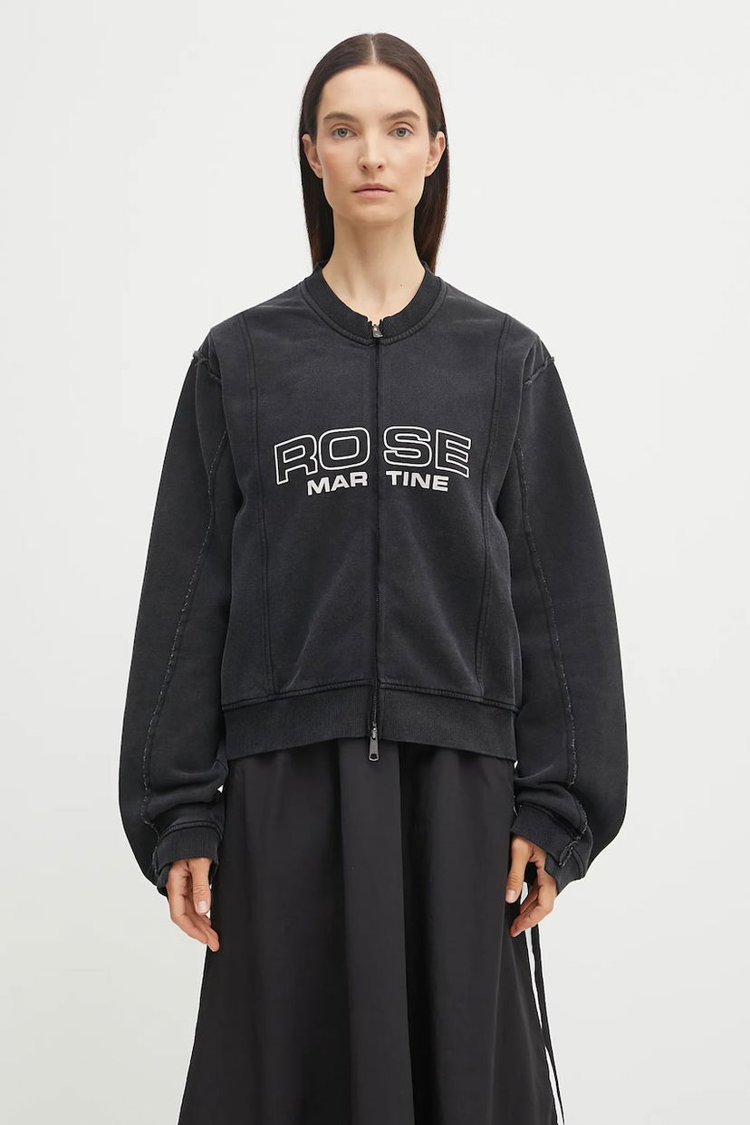 Sweatshirt Martine Rose Martine Rose Shrunken Zip Up Crew Sweatshirt Sort | 670JS01002CW