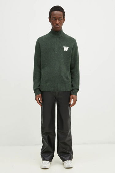 Sweater WOOD WOOD Wood Wood Blu AA CS Halfzip Lightweight Sweater Grøn | 10325502.4159, 4