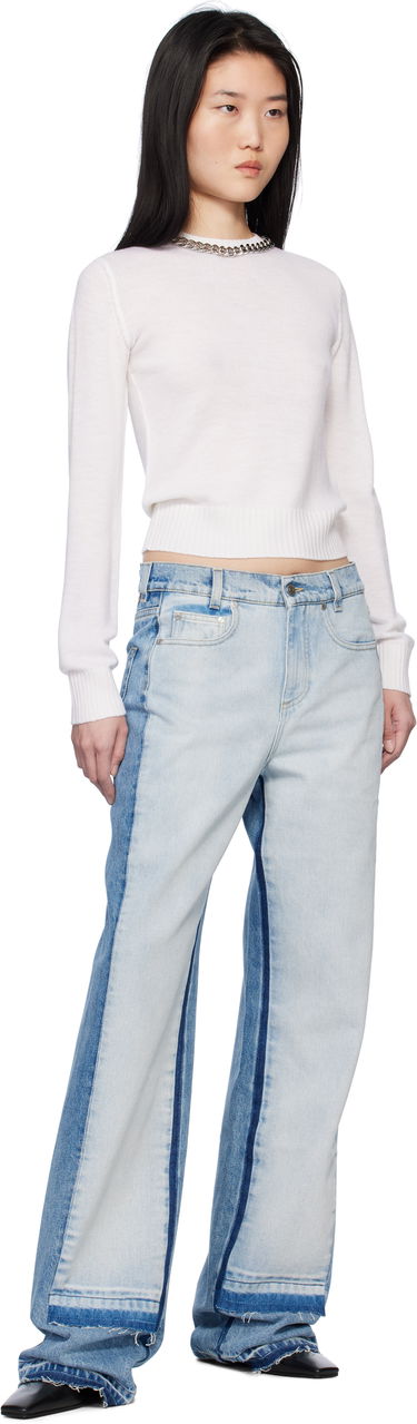 Sweater Stella McCartney Stella McCartney Falabella Chain Fine Knit Sweater Hvid | 6K09683S2560, 3