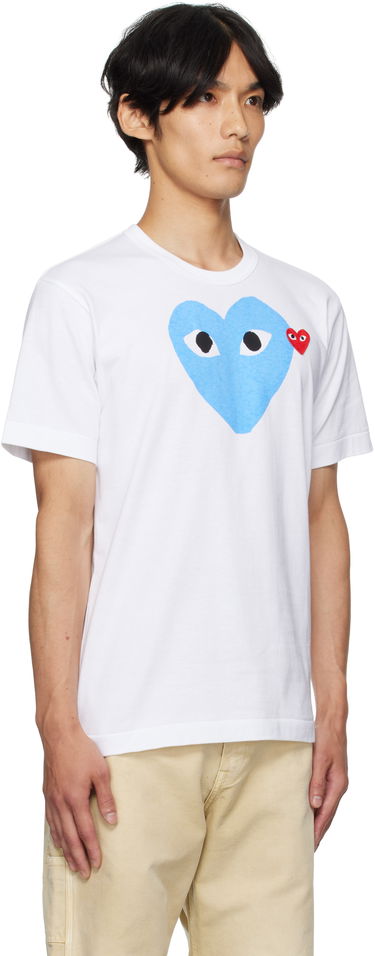 T-shirt Comme des Garçons Pastel Heart & Emblem Graphic T-Shirt Hvid | AZ-T106-051, 4