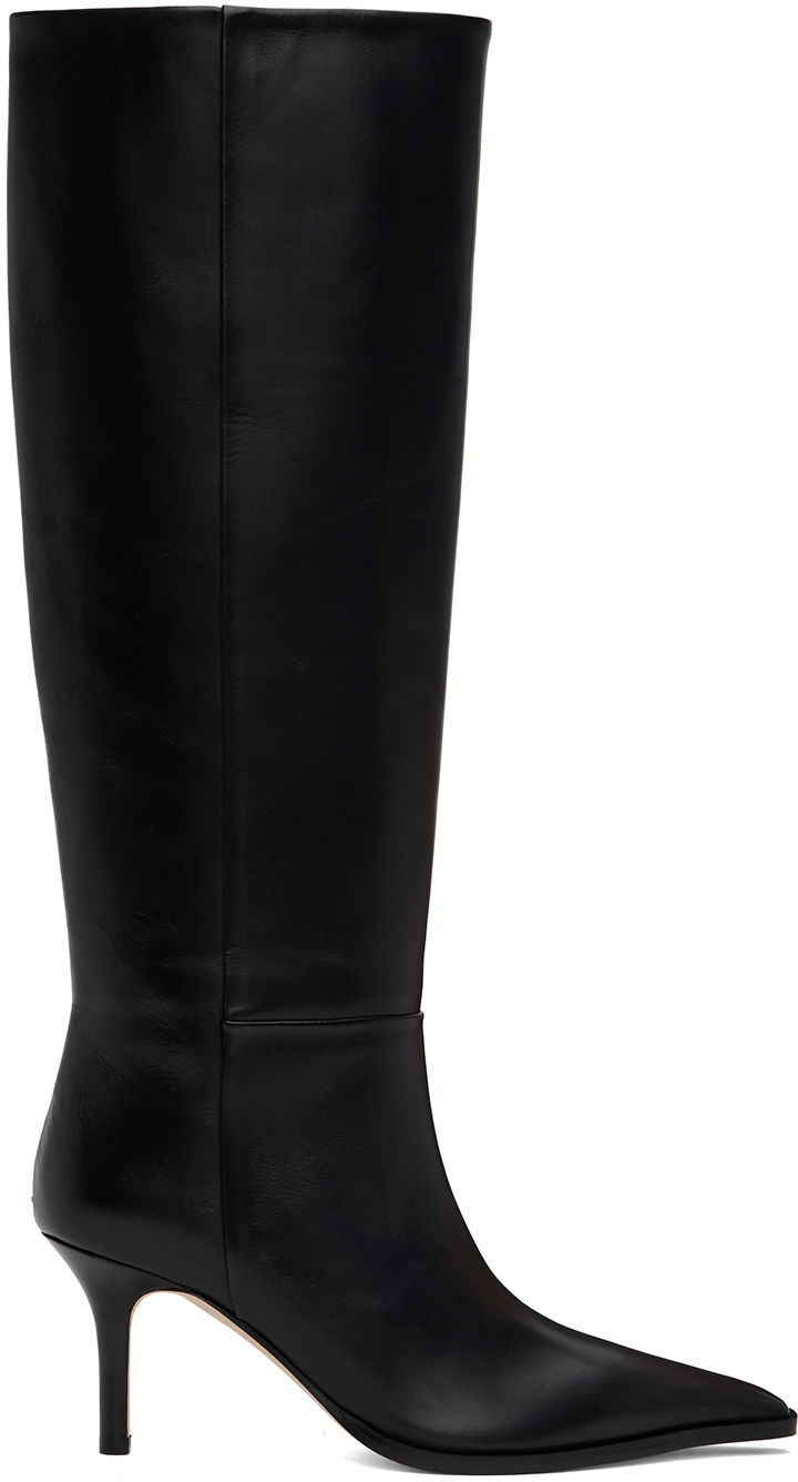 Tøj Aeyde Aeyde Tula Leather Tall Boots Sort | A11-KB-TULP75ST95-FW24-800-001