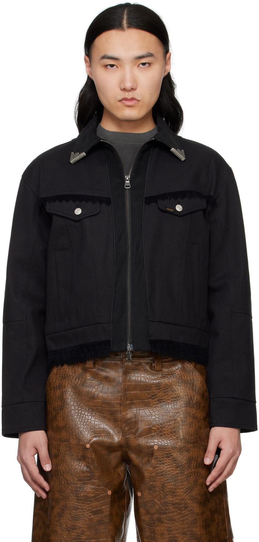 Jakke Andersson Bell Andersson Bell Cowboy Zip-Up Jacket Sort | awa680m