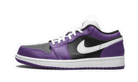 Air Jordan 1 Low ''Black Court Purple'' GS