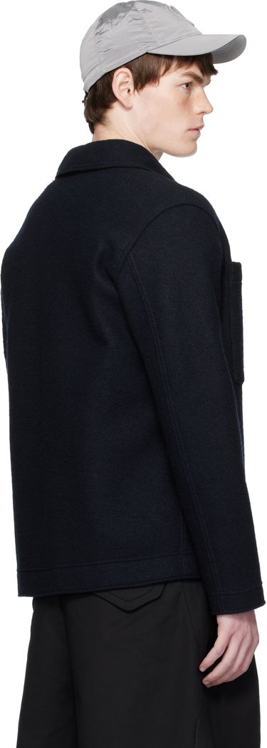 Jakke Stone Island Stone Island Wool Overshirt Mørkeblå | K2S15 5100058 S0IN1, 2