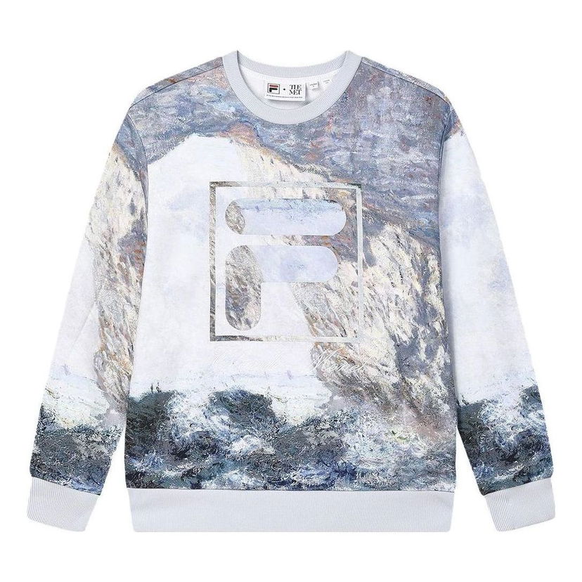 Sweater FILA Heritage Collection The Great Matisse Theme F-box Logo Sweatshirt Blå | F11M348220F-ZA