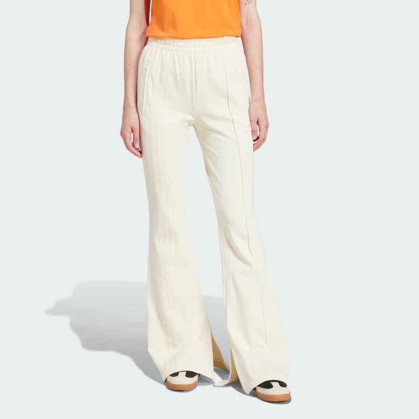 Joggingbukser adidas Performance Firebird 3-Stripes Flared Track Pants Hvid | JJ0936