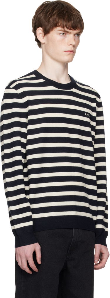 Sweater A.P.C. A.P.C. Matthias Striped Sweater Mørkeblå | WVBEC-H23431, 1