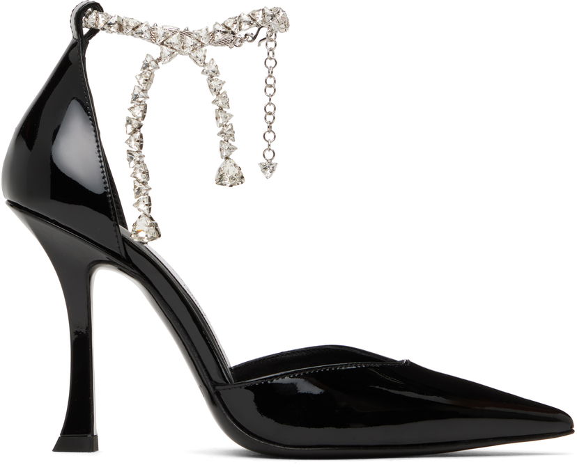 Sneakers og sko Jimmy Choo Jimmy Choo Stevie 100 Crystal Anklet Pumps Sort | STEVIE 100