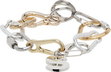 Armbånd sacai Sacai Carabiner Chain Bracelet with S Charm Metalisk | 25-01053S, 0