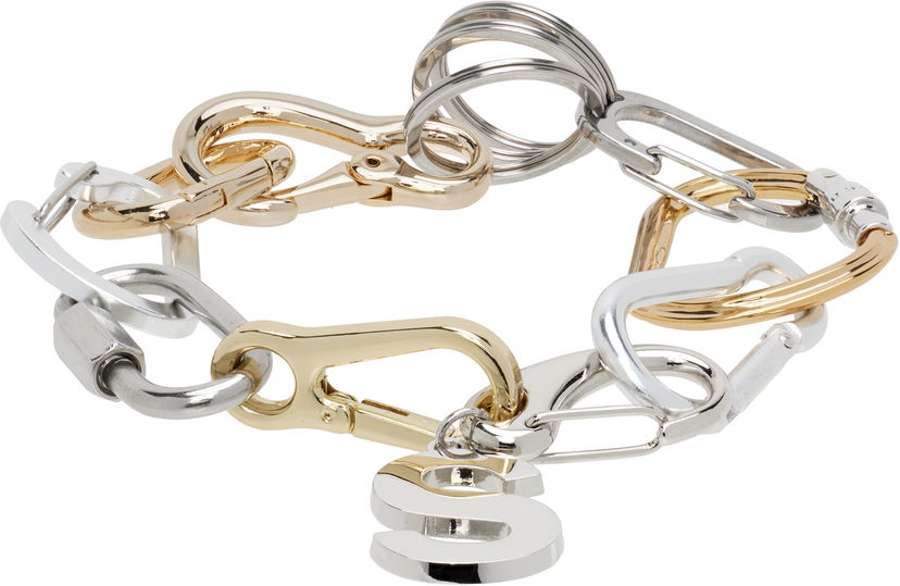Armbånd sacai Sacai Carabiner Chain Bracelet with S Charm Metalisk | 25-01053S