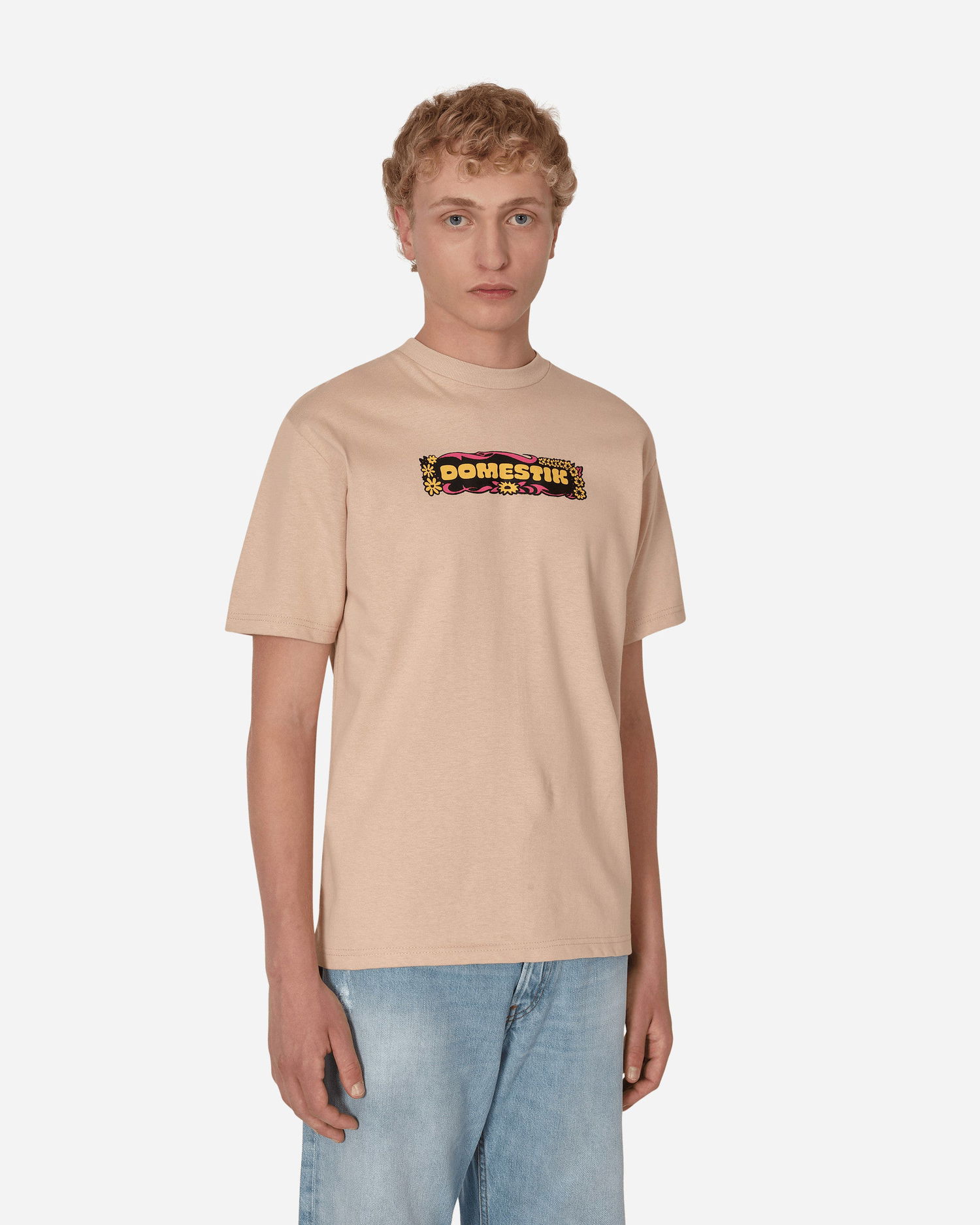 T-shirt DOMESTIK Into Other World T-Shirt Beige | D01250093 1, 1