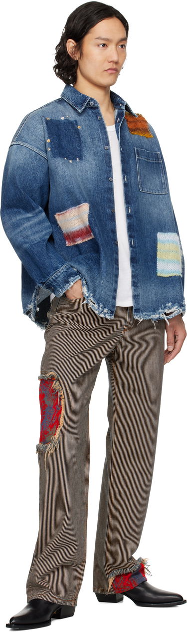 Skjorte Marni Marni Patched Denim Shirt Blå | CUJU0061LX USCX01, 3