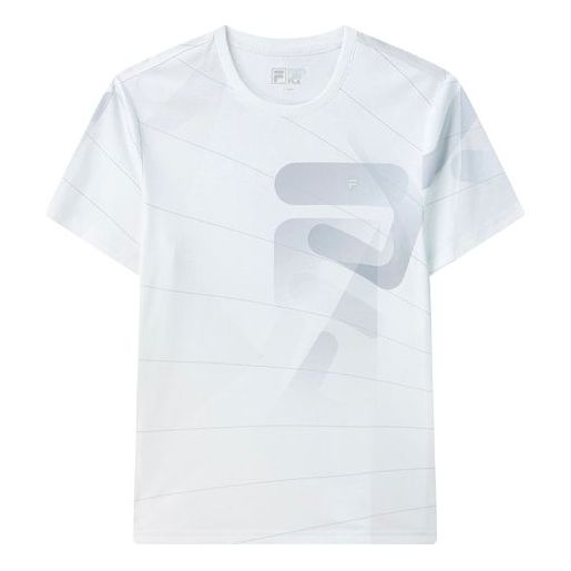 T-shirt FILA FILA Logo Pattern Casual T-Shirt Hvid | F11M122114F-ZB