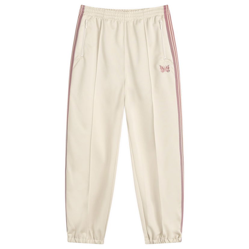 Joggingbukser Needles Needles Poly Smooth Zipped Track Pants, Size Large Beige | QV310-A