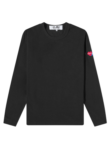 T-shirt Comme des Garçons Long Sleeve Invader T-Shirt Black Sort | P1T330-1